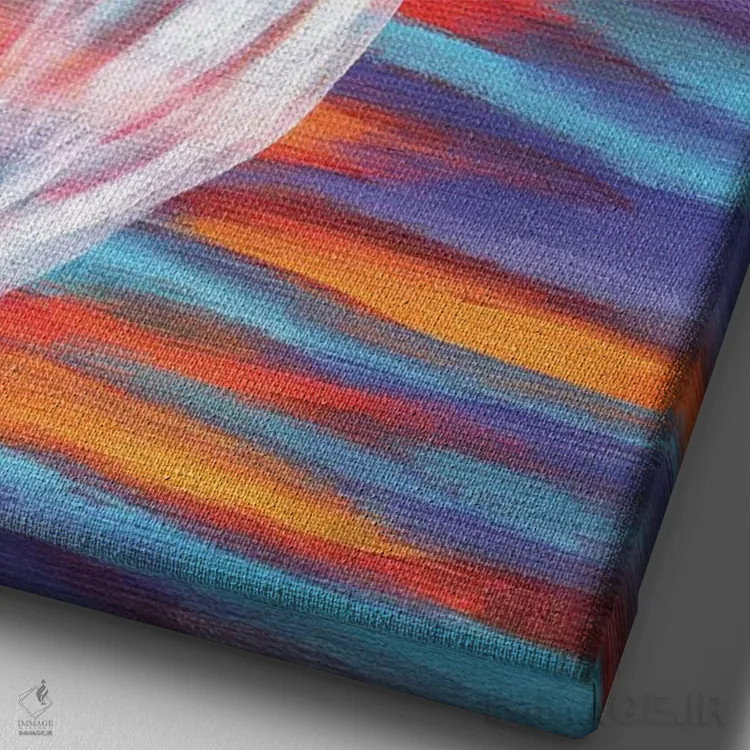 تابلو دکوراتیو فرشته غروب جنوب غرب اثر لورا ایورسن - نمای نزدیک بافت بوم