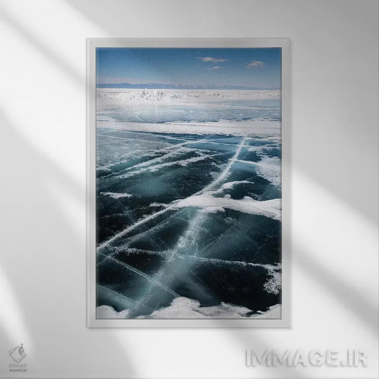 تابلو دکوراتیو دریاچه بایکال، روسیه، سیبری اثر میکولاج گوسپودرک - نمای قابدار سفید