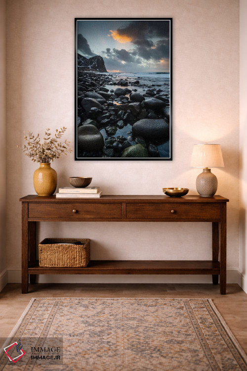 تابلو مدرن نروژ، لوفوتن، ساحل اونستاد اثر میکولاج گوسپودرک - D3B