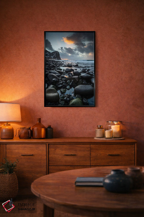 تابلو مدرن نروژ، لوفوتن، ساحل اونستاد اثر میکولاج گوسپودرک - D4B