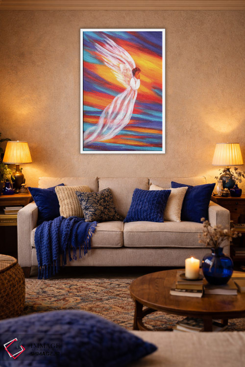 تابلو دکوراتیو فرشته غروب جنوب غرب اثر لورا ایورسن - D2W