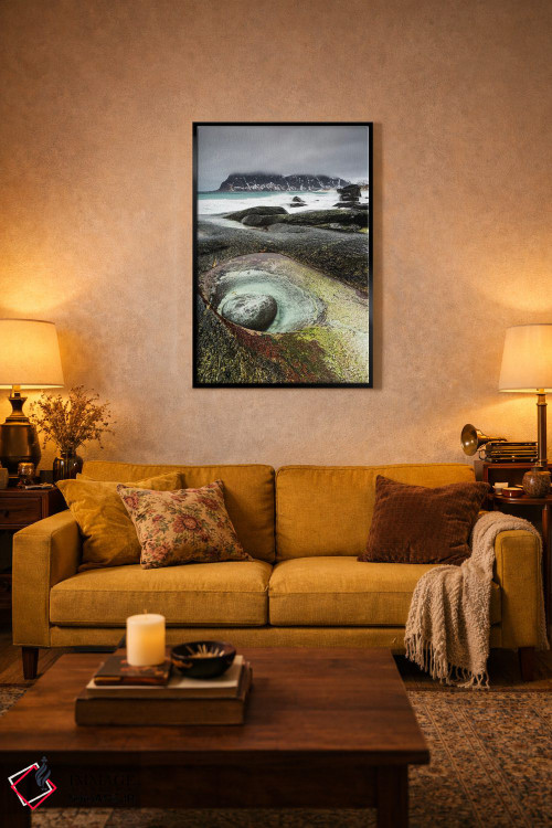 تابلو دکوراتیو نروژ، لوفوتن، ساحل اوتاکلیو اثر میکولاج گوسپودرک - D5B