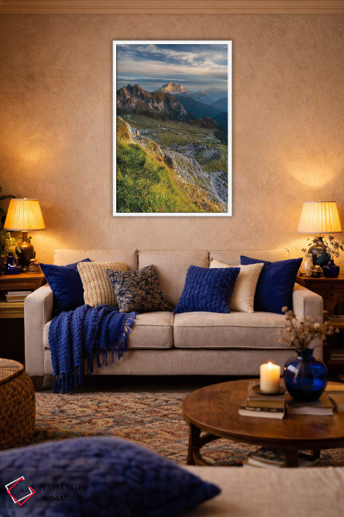 تابلو دکوراتیو ایتالیا، آلپ، دولومیت ها III اثر میکولاج گوسپودرک - D2W