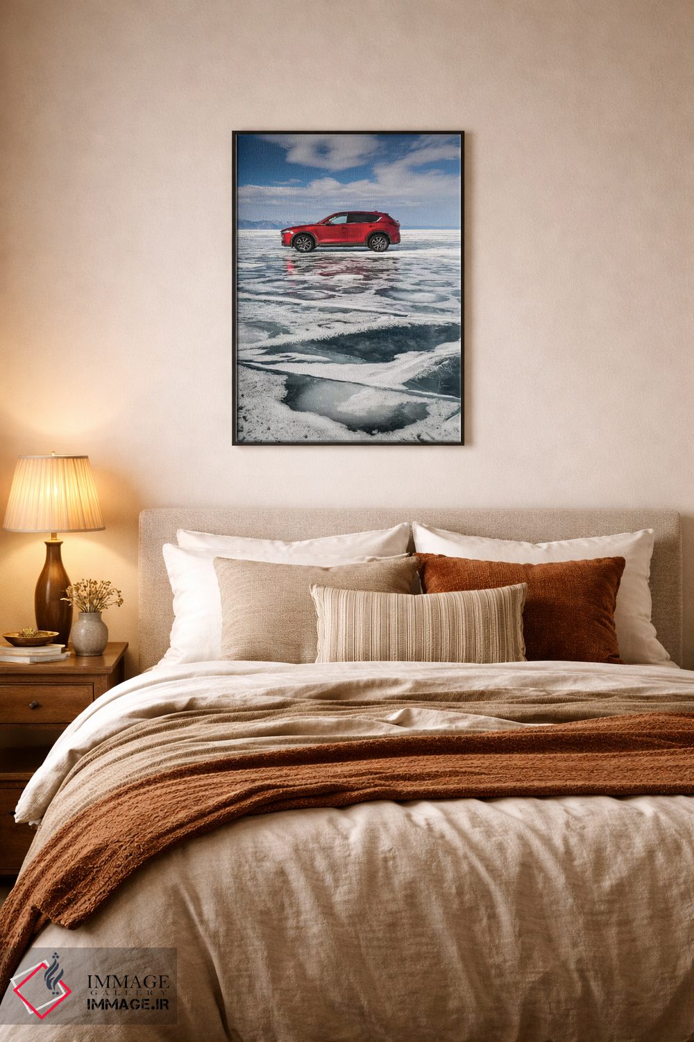 تابلو دکوراتیو دریاچه بایکال، روسیه، سیبری، مزدا CX-5 اثر میکولاج گوسپودرک - D6B