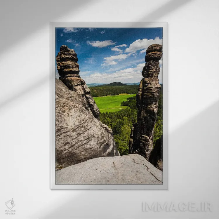 تابلو دکوراتیو آلمان، سوئیس ساکسون، باربارینه اثر میکولاج گوسپودرک - نمای قابدار سفید
