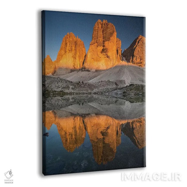 تابلو دکوراتیو ایتالیا، آلپ، دولومیت ها، کوه ها، تری چی مه دی لاواردو… اثر میکولاج گوسپودرک - نمای پرسپکتیو محصول