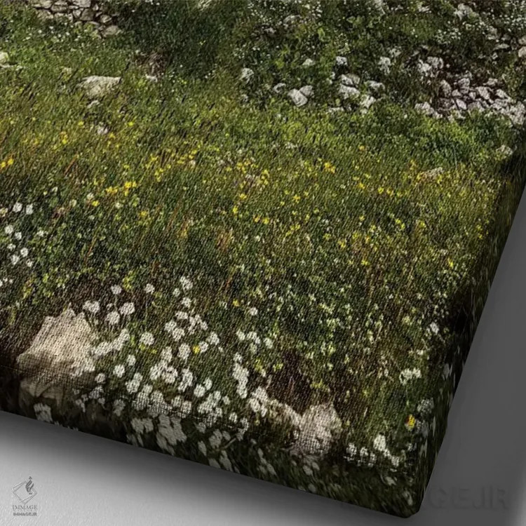 تابلو دکوراتیو ایتالیا، آلپ، دولومیت ها، کوه ها، تری چی مه دی لاواردو… اثر میکولاج گوسپودرک - نمای نزدیک بافت بوم