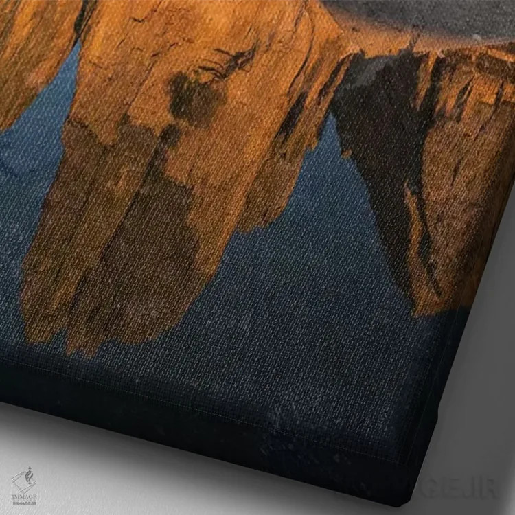 تابلو دکوراتیو ایتالیا، آلپ، دولومیت ها، کوه ها، تری چی مه دی لاواردو… اثر میکولاج گوسپودرک - نمای نزدیک بافت بوم