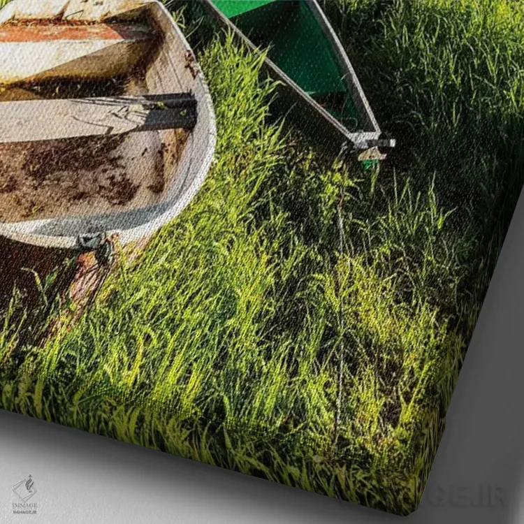 تابلو دکوراتیو لهستان، استان مازووی، رود بوگ III اثر میکولاج گوسپودرک - نمای نزدیک بافت بوم