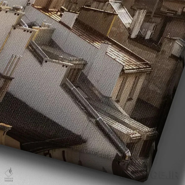 تابلو دکوراتیو لهستان، لهستان کوچک، کراکوف اثر میکولاج گوسپودرک - نمای نزدیک بافت بوم