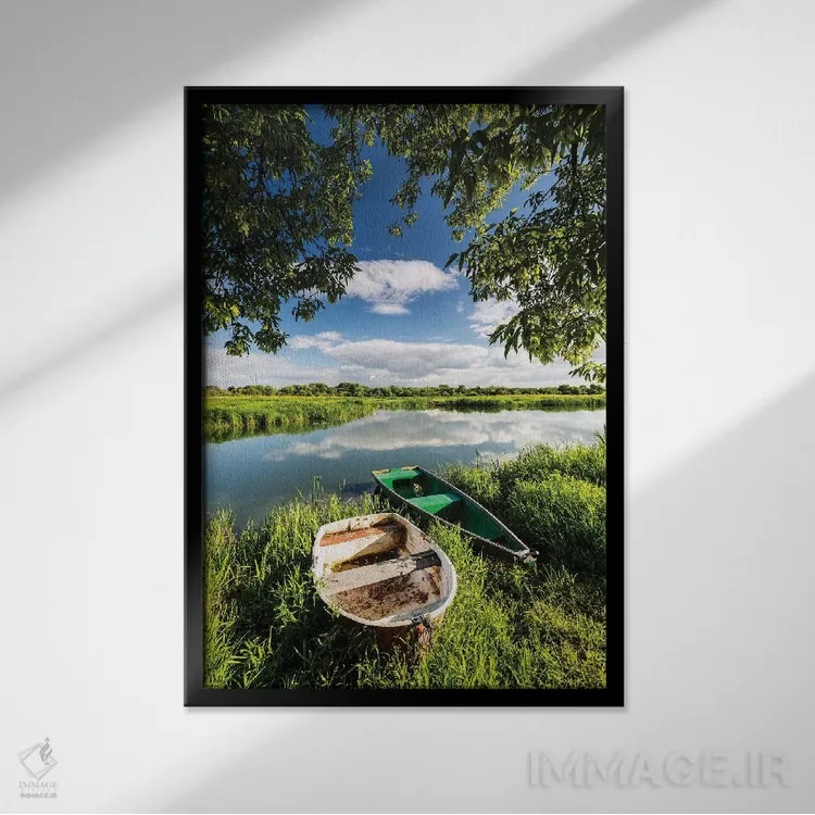 تابلو دکوراتیو لهستان، استان مازووی، رود بوگ III اثر میکولاج گوسپودرک - نمای قابدار مشکی