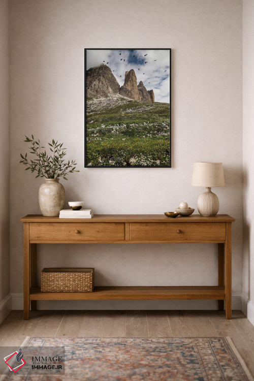 تابلو دکوراتیو ایتالیا، آلپ، دولومیت ها، کوه ها، تری چی مه دی لاواردو… اثر میکولاج گوسپودرک - D2B