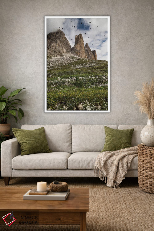 تابلو دکوراتیو ایتالیا، آلپ، دولومیت ها، کوه ها، تری چی مه دی لاواردو… اثر میکولاج گوسپودرک - D1W