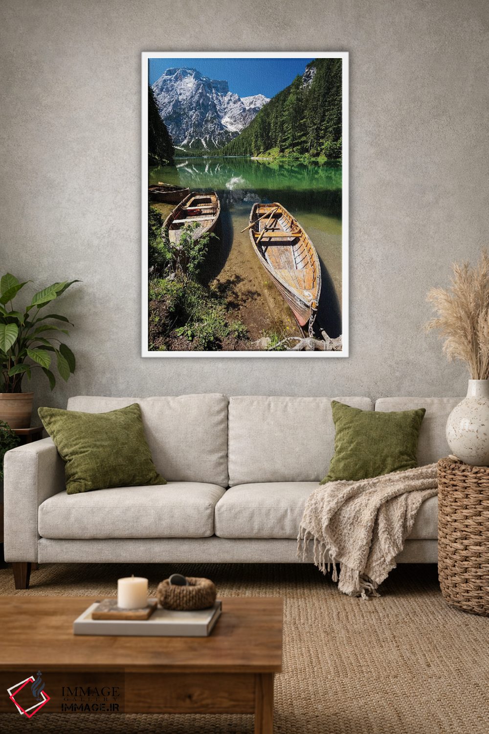 تابلو دکوراتیو ایتالیا، دولومیت ها، دریاچه برایس اثر میکولاج گوسپودرک - D1W