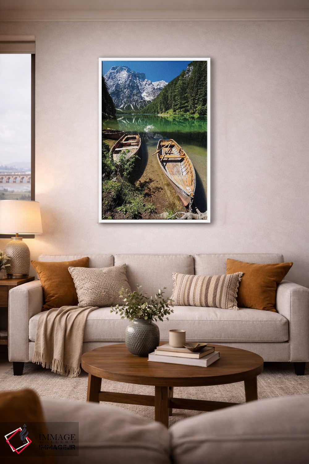 تابلو دکوراتیو ایتالیا، دولومیت ها، دریاچه برایس اثر میکولاج گوسپودرک - D3W