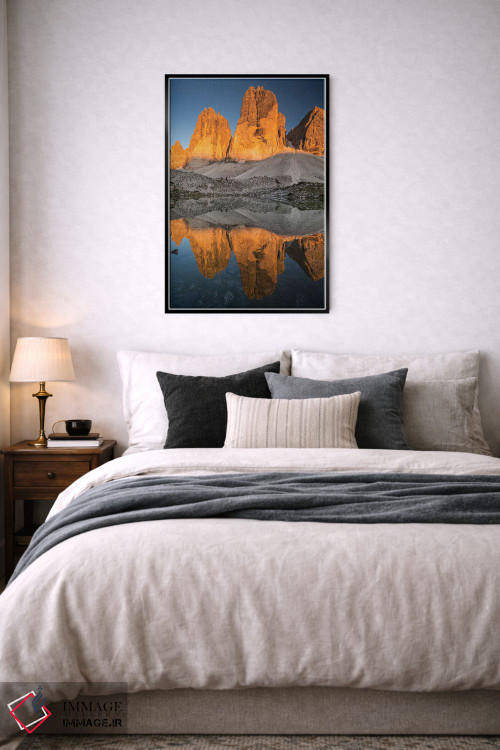 تابلو دکوراتیو ایتالیا، آلپ، دولومیت ها، کوه ها، تری چی مه دی لاواردو… اثر میکولاج گوسپودرک - D6B