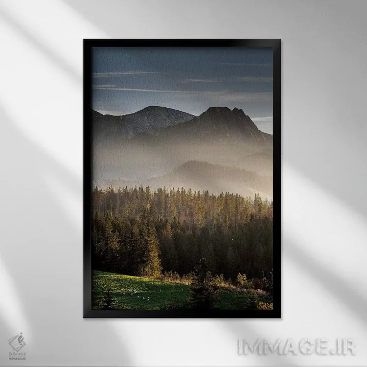 تابلو دکوراتیو اروپا، لهستان، لهستان کوچک، کوه های تاترا I اثر میکولاج گوسپودرک - نمای قابدار مشکی