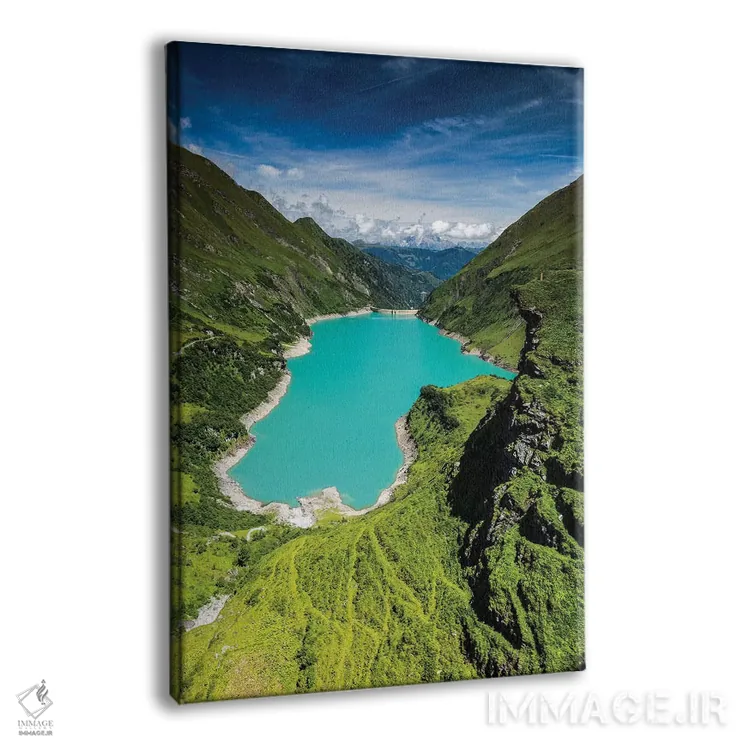 تابلو دکوراتیو اتریش، آلپ، کاپرون، دریاچه سد موسربودن اثر میکولاج گوسپودرک - نمای پرسپکتیو محصول