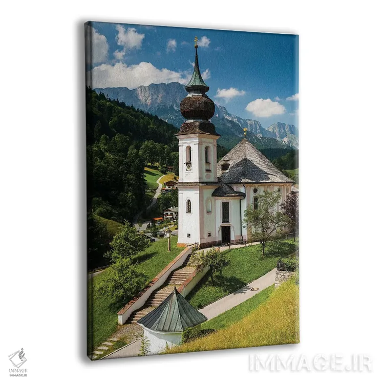 تابلو دکوراتیو آلمان، آلپ، باواریا، کلیسای ماریا گرن، برشتس گادن اثر میکولاج گوسپودرک - نمای پرسپکتیو محصول