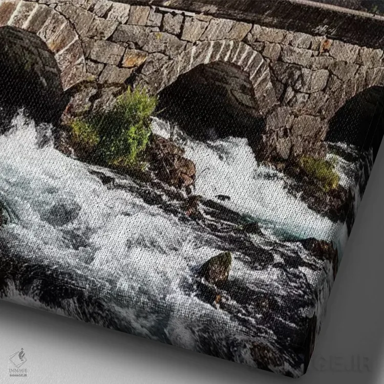 تابلو دکوراتیو نروژ، لتفوسن I اثر میکولاج گوسپودرک - نمای نزدیک بافت بوم