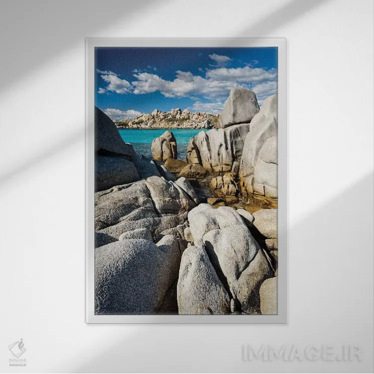 تابلو دکوراتیو فرانسه، کورسیکا، لاوتزی I اثر میکولاج گوسپودرک - نمای قابدار سفید