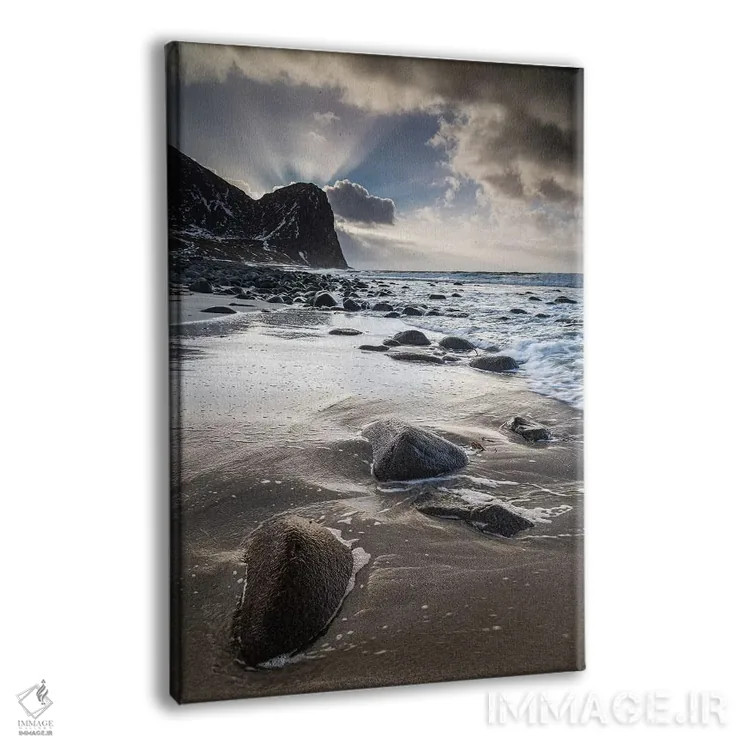 تابلو دکوراتیو نروژ، لوفوتن، اونستاد II اثر میکولاج گوسپودرک - نمای پرسپکتیو محصول