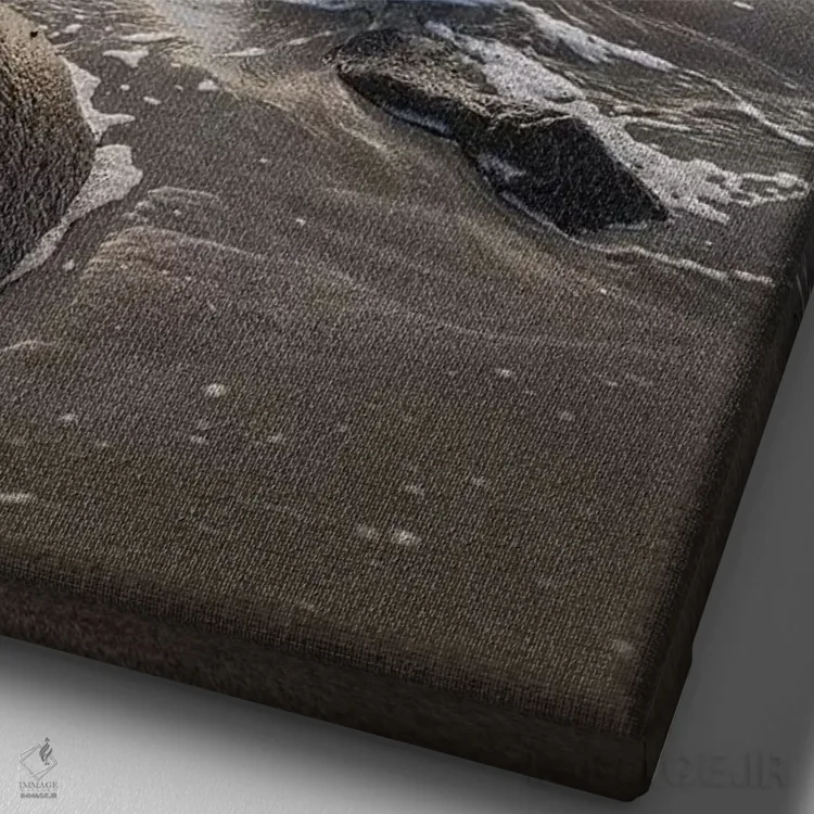 تابلو دکوراتیو نروژ، لوفوتن، اونستاد II اثر میکولاج گوسپودرک - نمای نزدیک بافت بوم