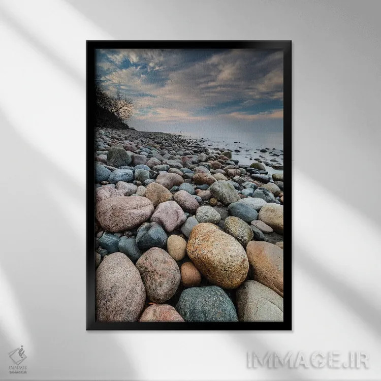 تابلو دکوراتیو لهستان، دریای بالتیک VIII اثر میکولاج گوسپودرک - نمای قابدار مشکی