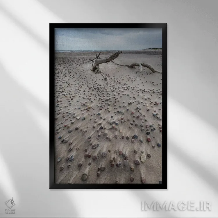 تابلو دکوراتیو لهستان، دریای بالتیک، پارک ملی اسلوینسکی II اثر میکولاج گوسپودرک - نمای قابدار مشکی