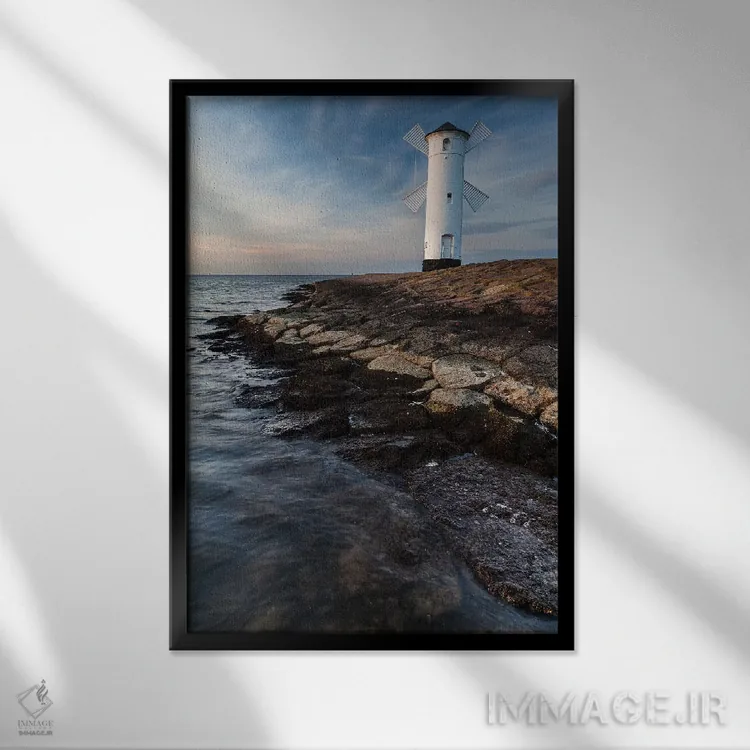 تابلو دکوراتیو لهستان، دریای بالتیک، سوینواوی چه اثر میکولاج گوسپودرک - نمای قابدار مشکی