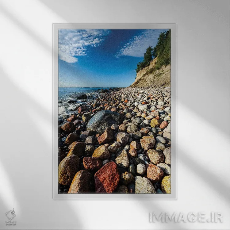 تابلو دکوراتیو لهستان، دریای بالتیک XVIII اثر میکولاج گوسپودرک - نمای قابدار سفید