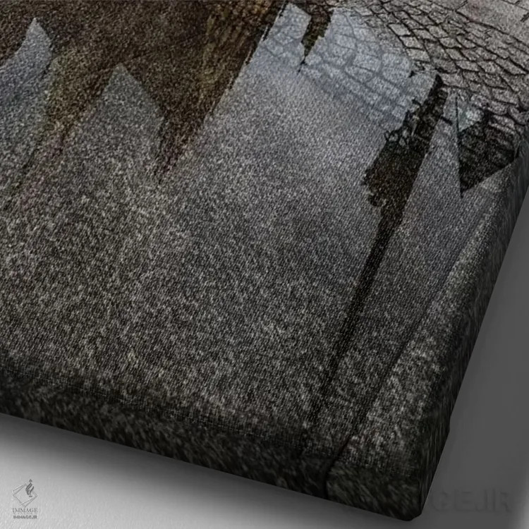 تابلو دکوراتیو لهستان، وروتسواف، میدان اصلی I اثر میکولاج گوسپودرک - نمای نزدیک بافت بوم