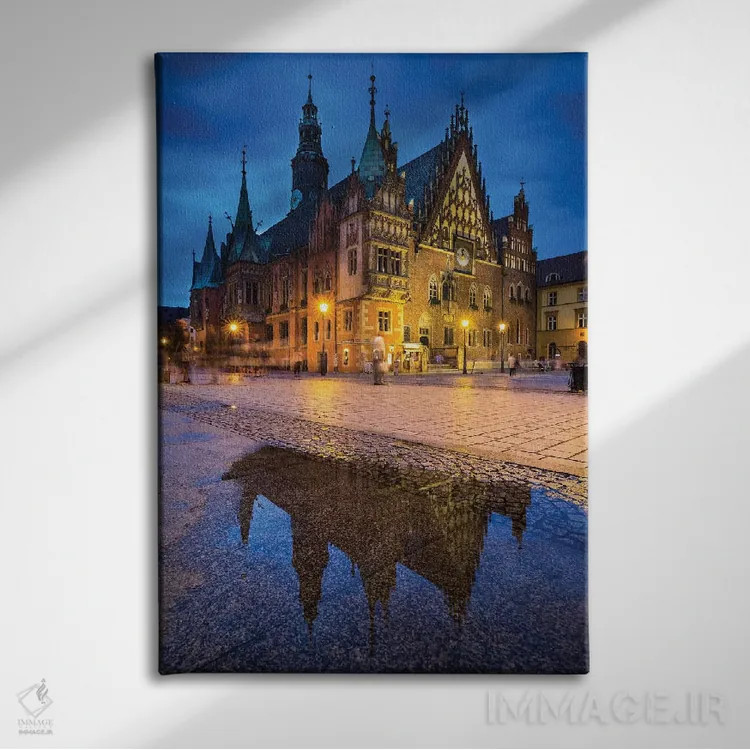 تابلو دکوراتیو لهستان، وروتسواف، میدان اصلی II اثر میکولاج گوسپودرک - نمای روبهرو روی دیوار