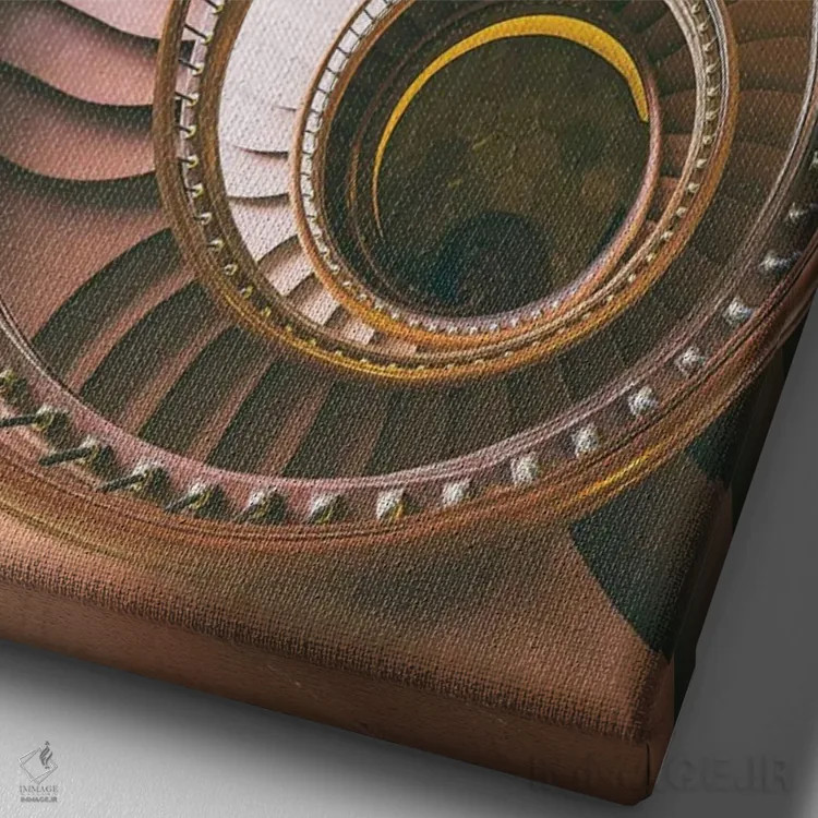 تابلو دکوراتیو پله ها اثر میکولاج گوسپودرک - نمای نزدیک بافت بوم