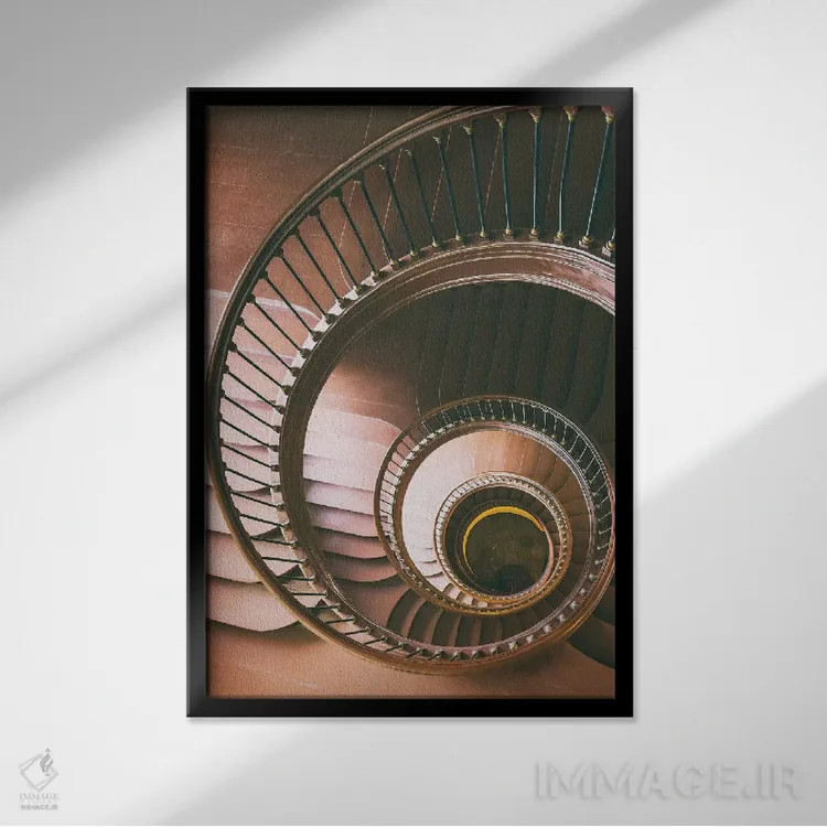 تابلو دکوراتیو پله ها اثر میکولاج گوسپودرک - نمای قابدار مشکی