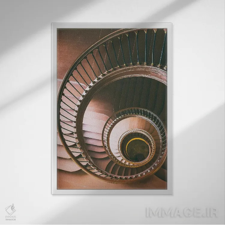 تابلو دکوراتیو پله ها اثر میکولاج گوسپودرک - نمای قابدار سفید