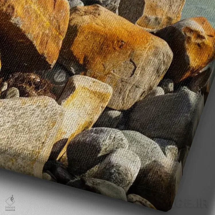 تابلو دکوراتیو نروژ، یوتونهیمن اثر میکولاج گوسپودرک - نمای نزدیک بافت بوم