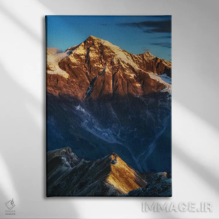 تابلو دکوراتیو طلوع خورشید، آلپ، اتریش اثر میکولاج گوسپودرک - نمای روبهرو روی دیوار