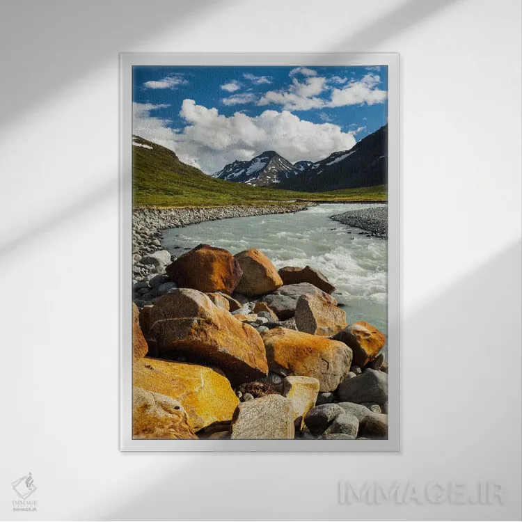 تابلو دکوراتیو نروژ، یوتونهیمن اثر میکولاج گوسپودرک - نمای قابدار سفید