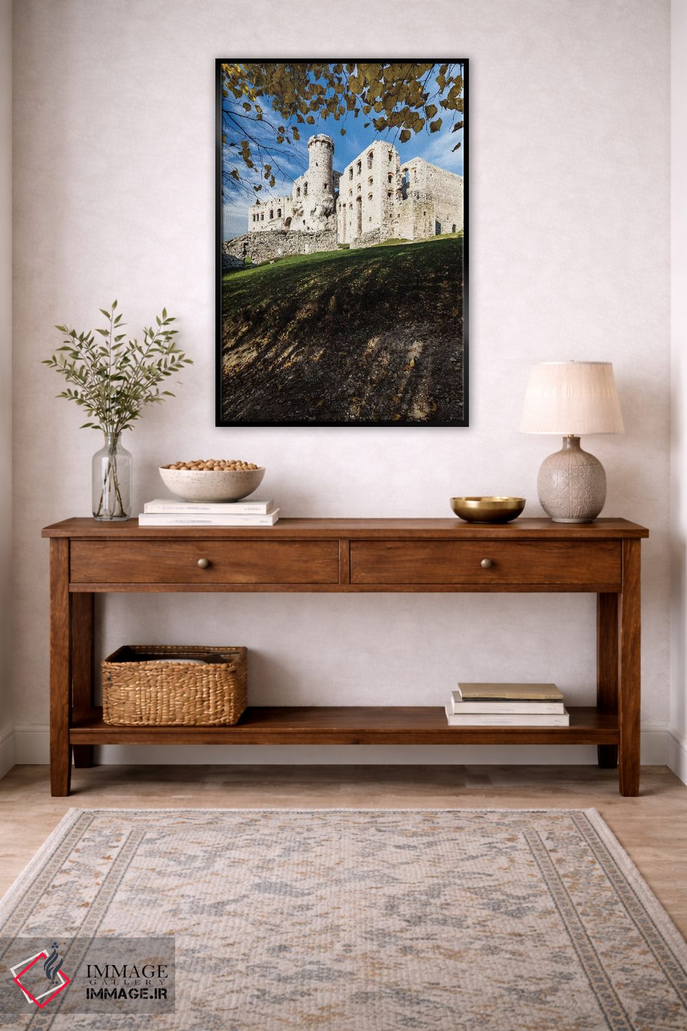 تابلو دکوراتیو قلعه اوگرودزینیتس، پاییز، لهستان اثر میکولاج گوسپودرک - D4B