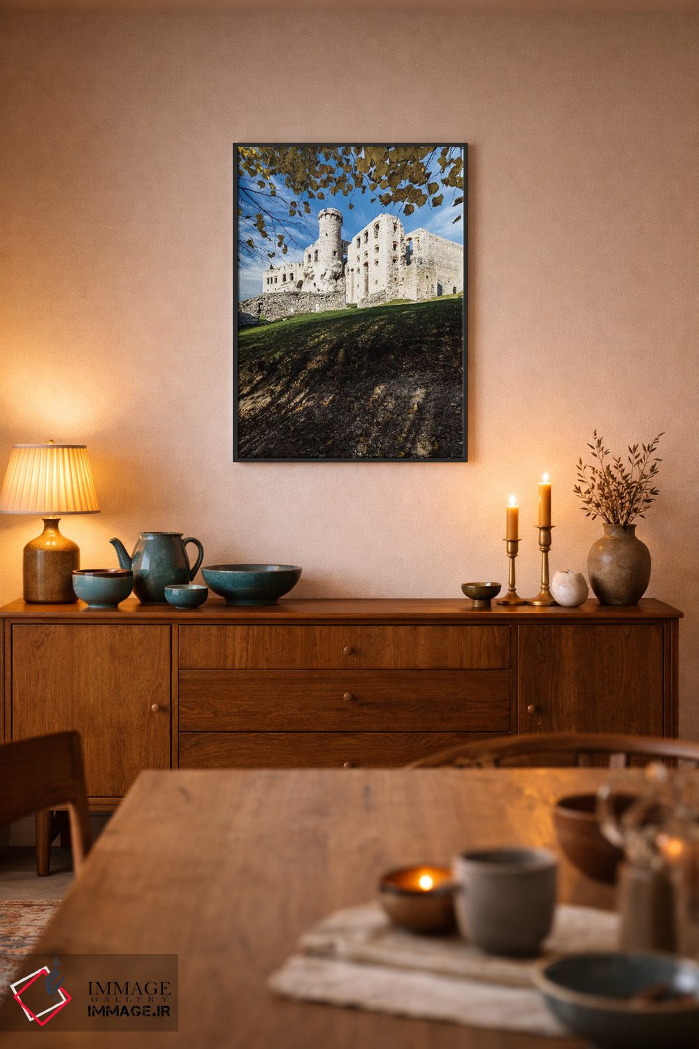 تابلو دکوراتیو قلعه اوگرودزینیتس، پاییز، لهستان اثر میکولاج گوسپودرک - D6B