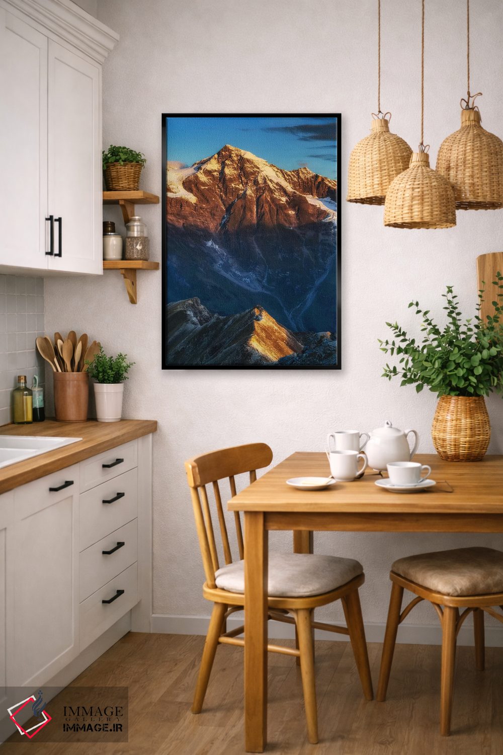 تابلو دکوراتیو طلوع خورشید، آلپ، اتریش اثر میکولاج گوسپودرک - D6B