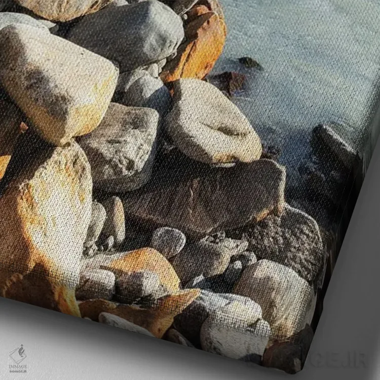 تابلو دکوراتیو جویبار کوهستانی، یوتونهیمن، نروژ اثر میکولاج گوسپودرک - نمای نزدیک بافت بوم