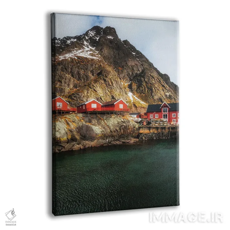 تابلو دکوراتیو Lofoten In Norway,کلبه های ماهیگیران، لوفوتن در نروژ اثر میکولاج گوسپودرک - نمای پرسپکتیو محصول