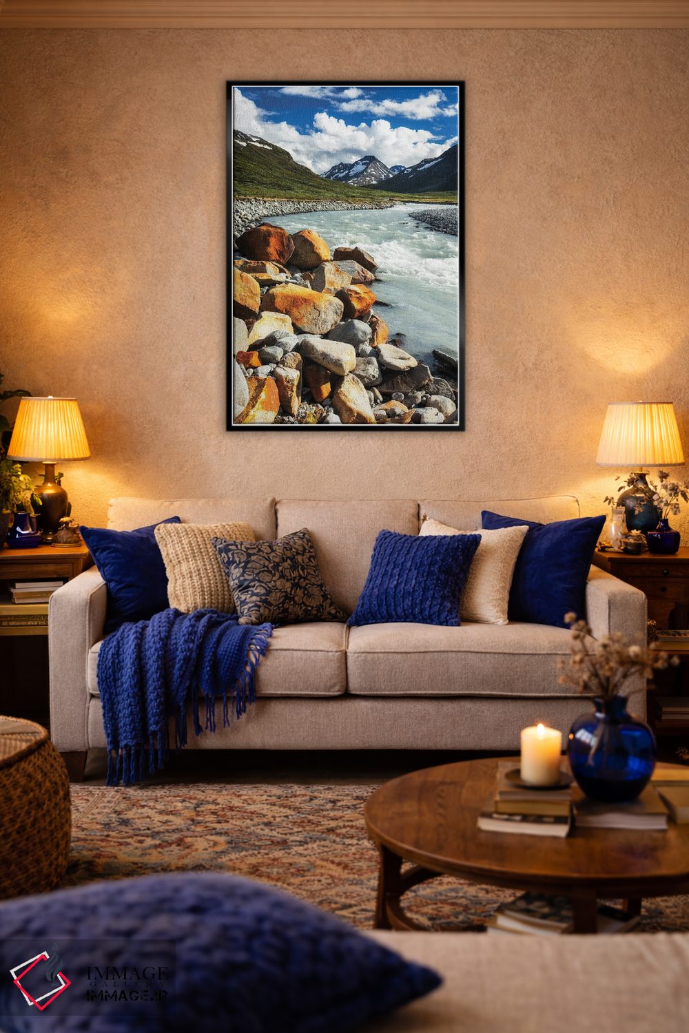 تابلو دکوراتیو جویبار کوهستانی، یوتونهیمن، نروژ اثر میکولاج گوسپودرک - D5B