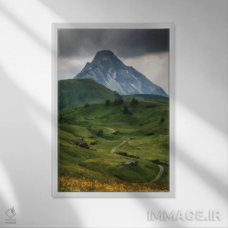 تابلو دکوراتیو Alps In Austria,تیرول، آلپ در اتریش اثر میکولاج گوسپودرک - نمای قابدار سفید