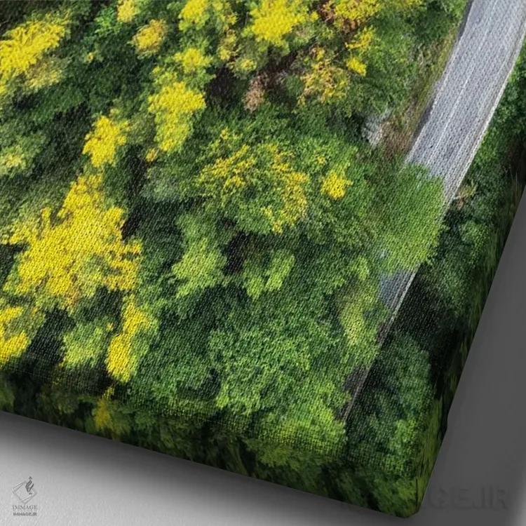 تابلو دکوراتیو جاده جادویی اثر میکولاج گوسپودرک - نمای نزدیک بافت بوم