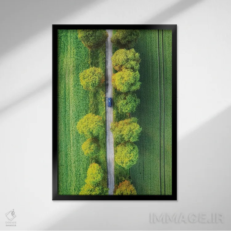 تابلو دکوراتیو جاده جادویی اثر میکولاج گوسپودرک - نمای قابدار مشکی