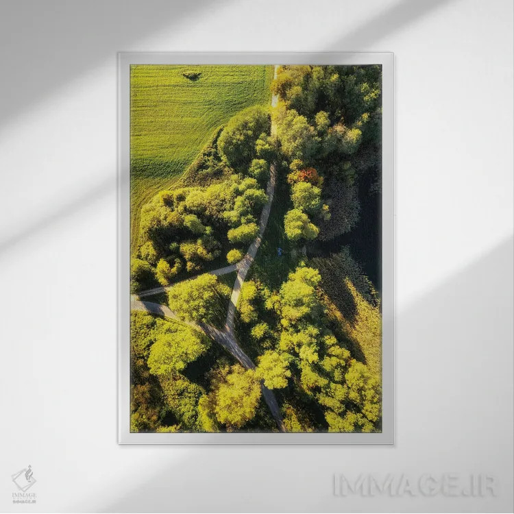 تابلو دکوراتیو جاده جادویی اثر میکولاج گوسپودرک - نمای قابدار سفید