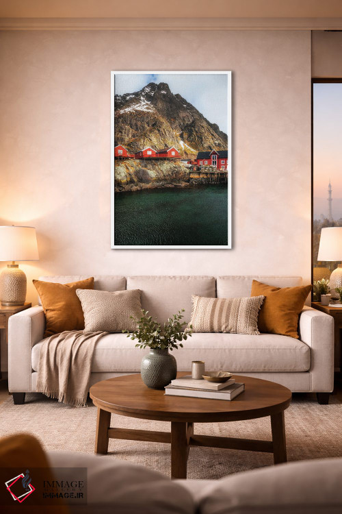 تابلو دکوراتیو Lofoten In Norway,کلبه های ماهیگیران، لوفوتن در نروژ اثر میکولاج گوسپودرک - D1W